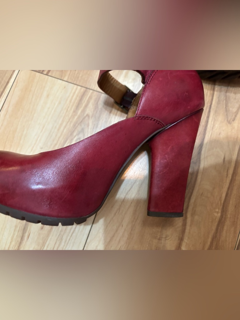 Kork-Ease prisella Red Mary Jane Block Heel Pumps 6 - Picture 5 of 10
